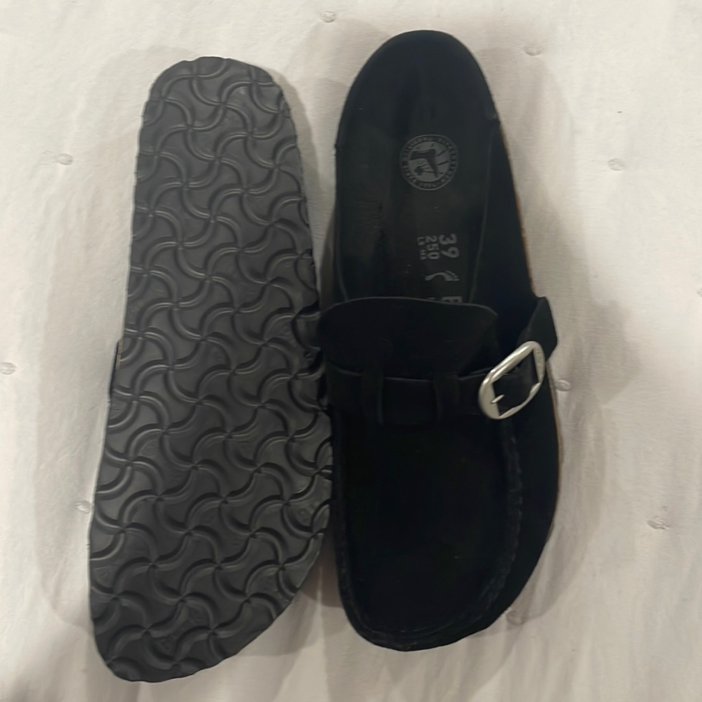 NWOT Birkenstock Buckley Suede Loafers, Black